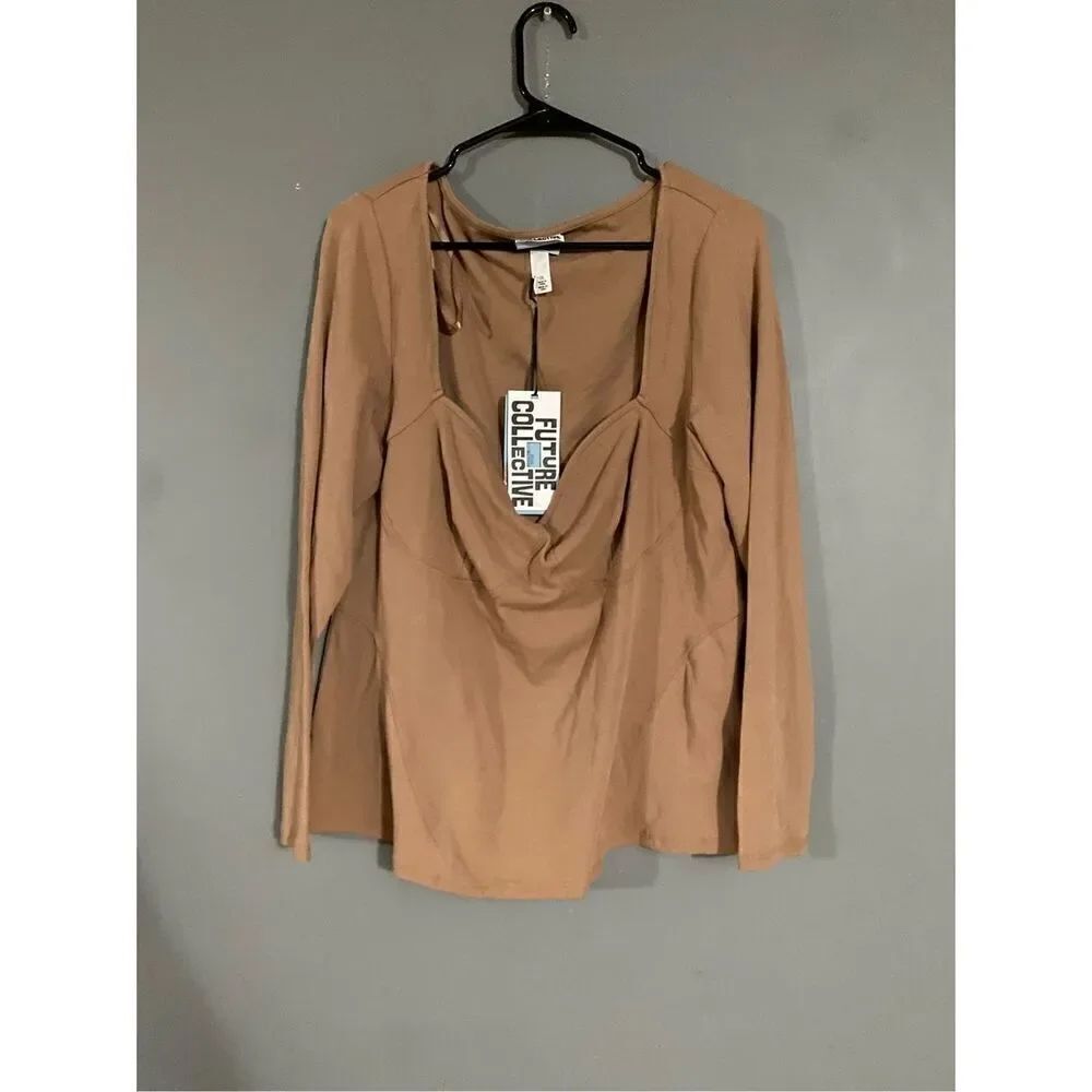 Future Collective Reese Blutstein Long Sleeve Sweetheart Corset Top 1X NWT